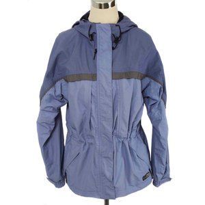 REI E1 Elements Blue Hooded Waterproof Jacket